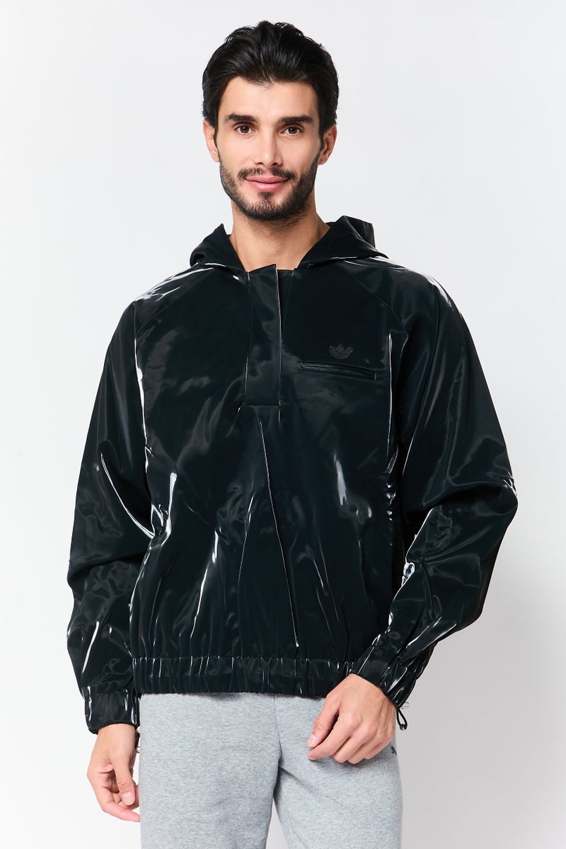 adidas Originals Men Sportswear Fit Long Sleeve Outdoor Jacket, Black - Image 1